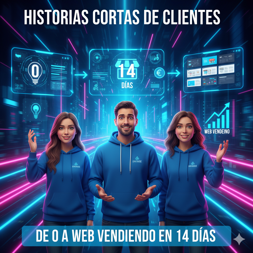 Historias cortas de clientes: de 0 a web vendiendo en 14 días
